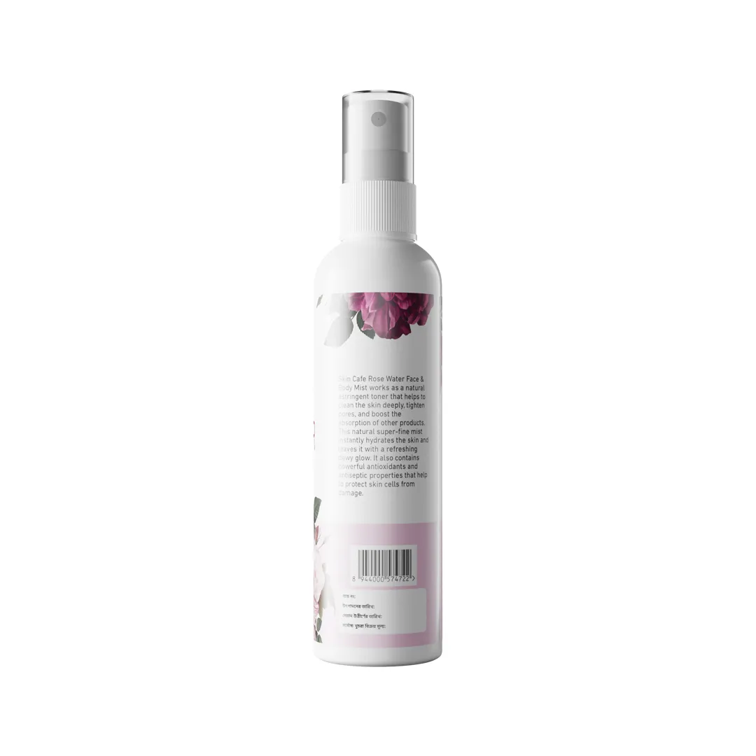 Skin Cafe 100% Natural Rose Water Face And Body Mist - 120ml 2