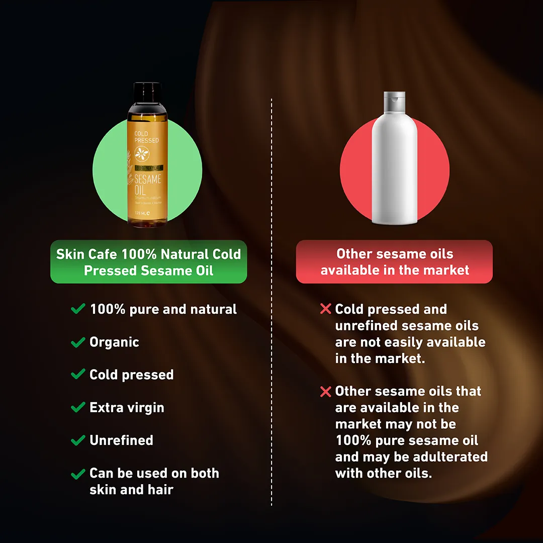 Skin Cafe 100% Natural Sesame Oil - 120ml 5