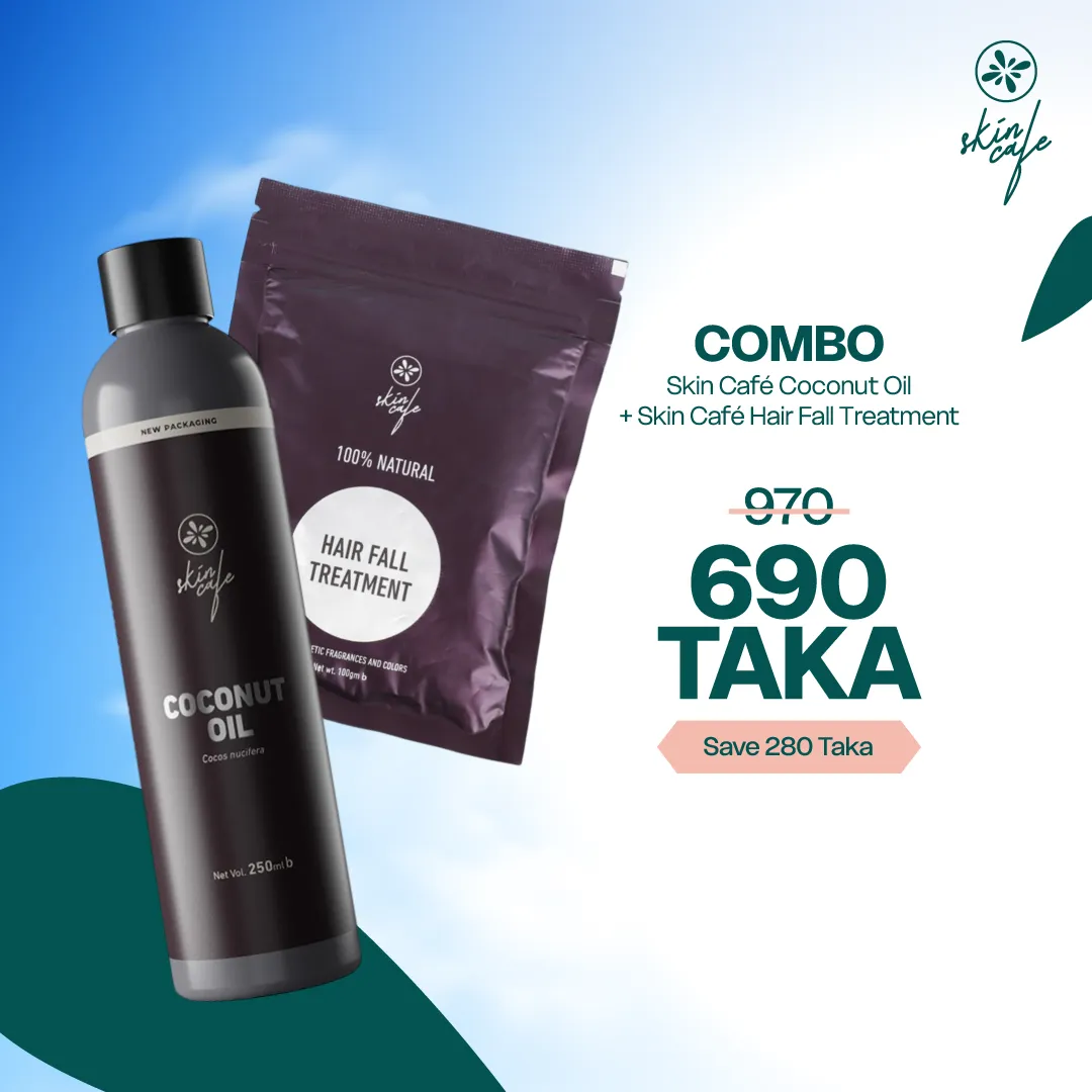 COMBO - Skin Cafe Coconut Oil 250ml + Skin Cafe Hair Fall Treatment 100gm