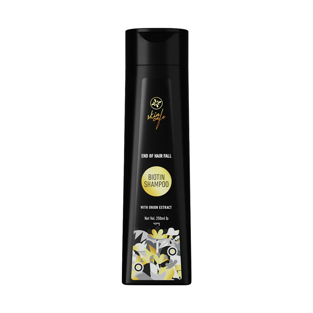 COMBO - Skin Cafe End of Hair Fall Biotin Shampoo with Onion Extract 250ml + Hawaa Hair Fall Avenger Oil 100ml + Panam Shower Gel Pulp Rain 250ml alternate
