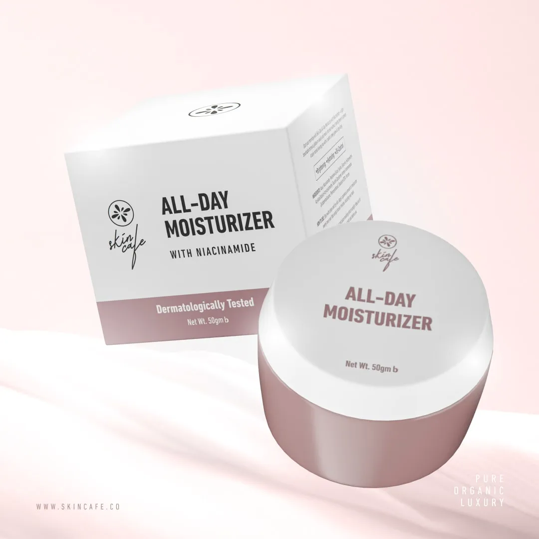 COMBO - Skin Cafe All-Day Moisturizer 50gm + Skin Cafe Soft Lips Lip Balm Vitamin E Mojito 10gm alternate