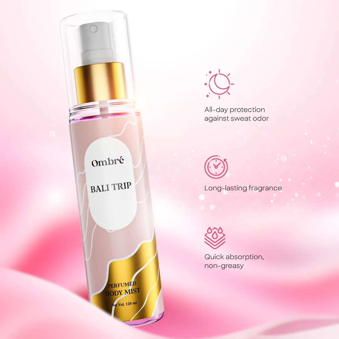 COMBO –Skin Cafe Lemure Shower Gel 400ml & Ombre Body Mist- Bali Trip (W) -120ml 4