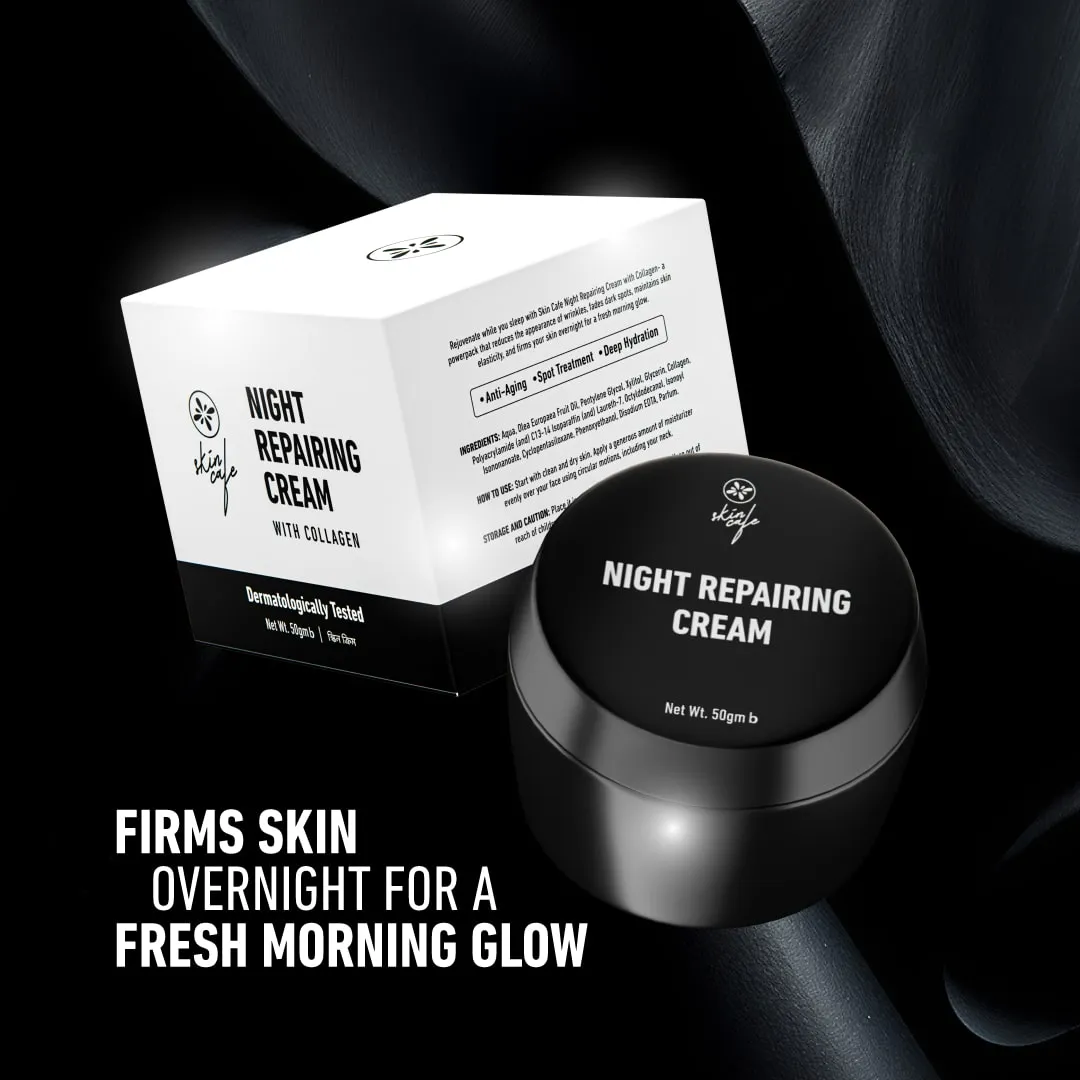 Skin Cafe Night Repairing Cream With Collagen - 50gm 4
