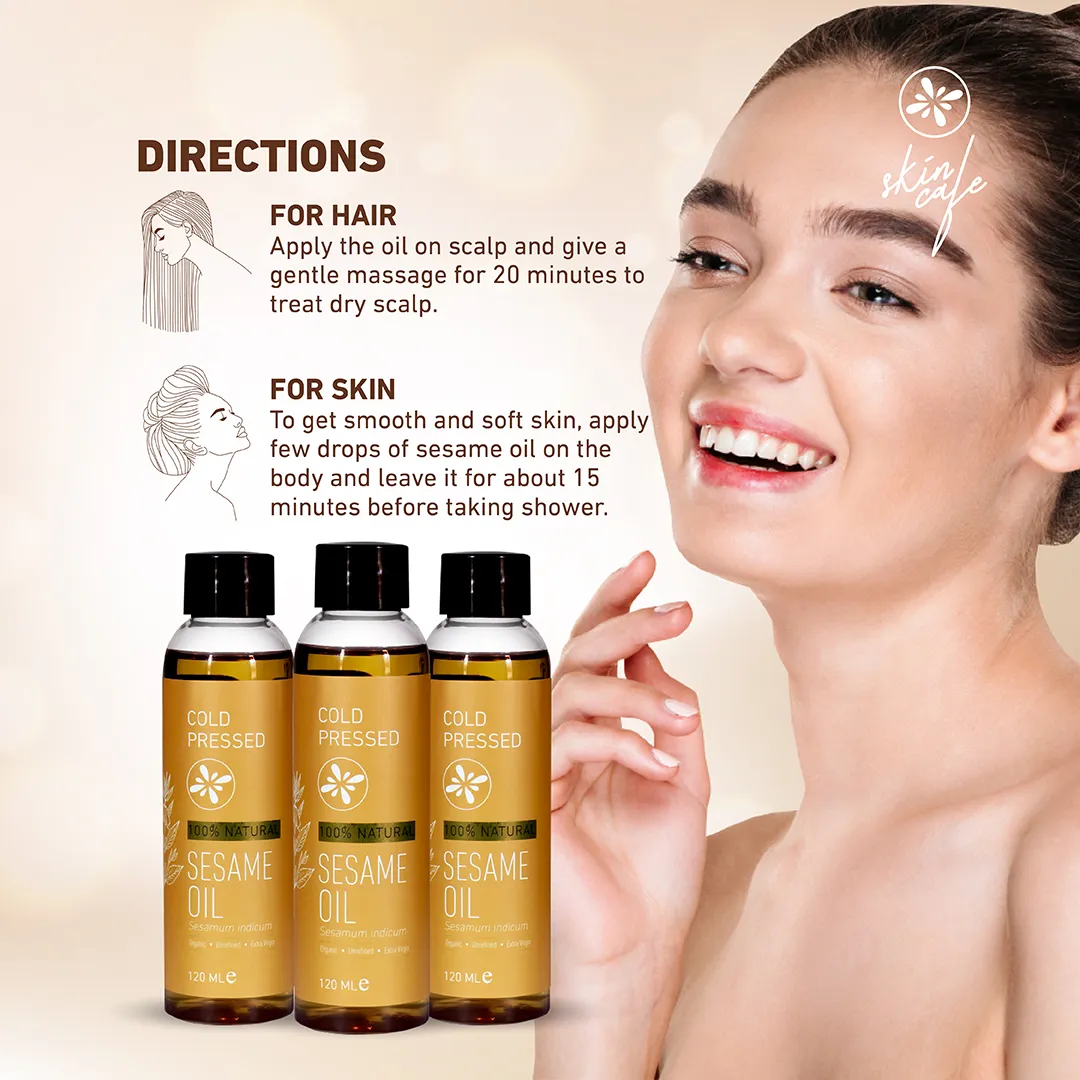 Skin Cafe 100% Natural Sesame Oil - 120ml 4