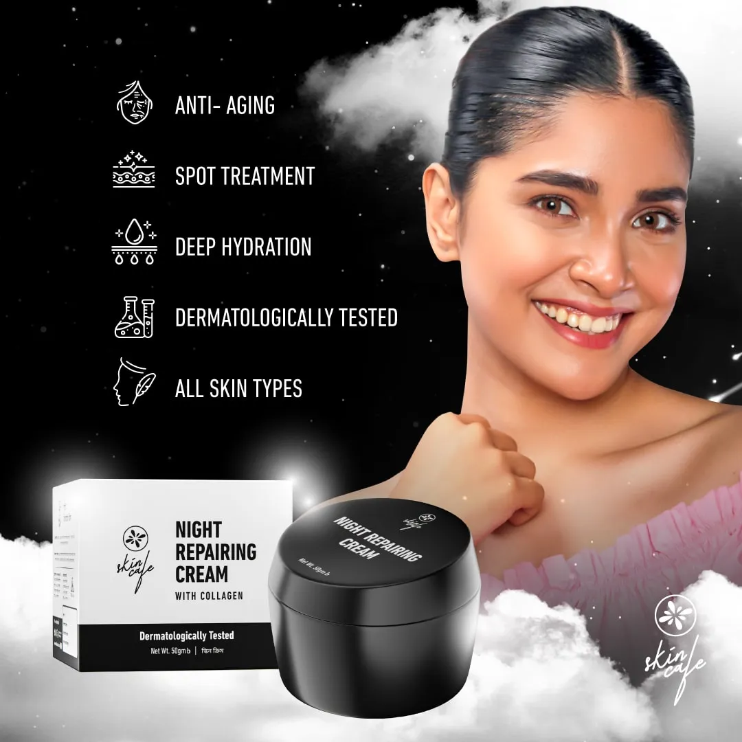 Skin Cafe Night Repairing Cream With Collagen - 50gm 2