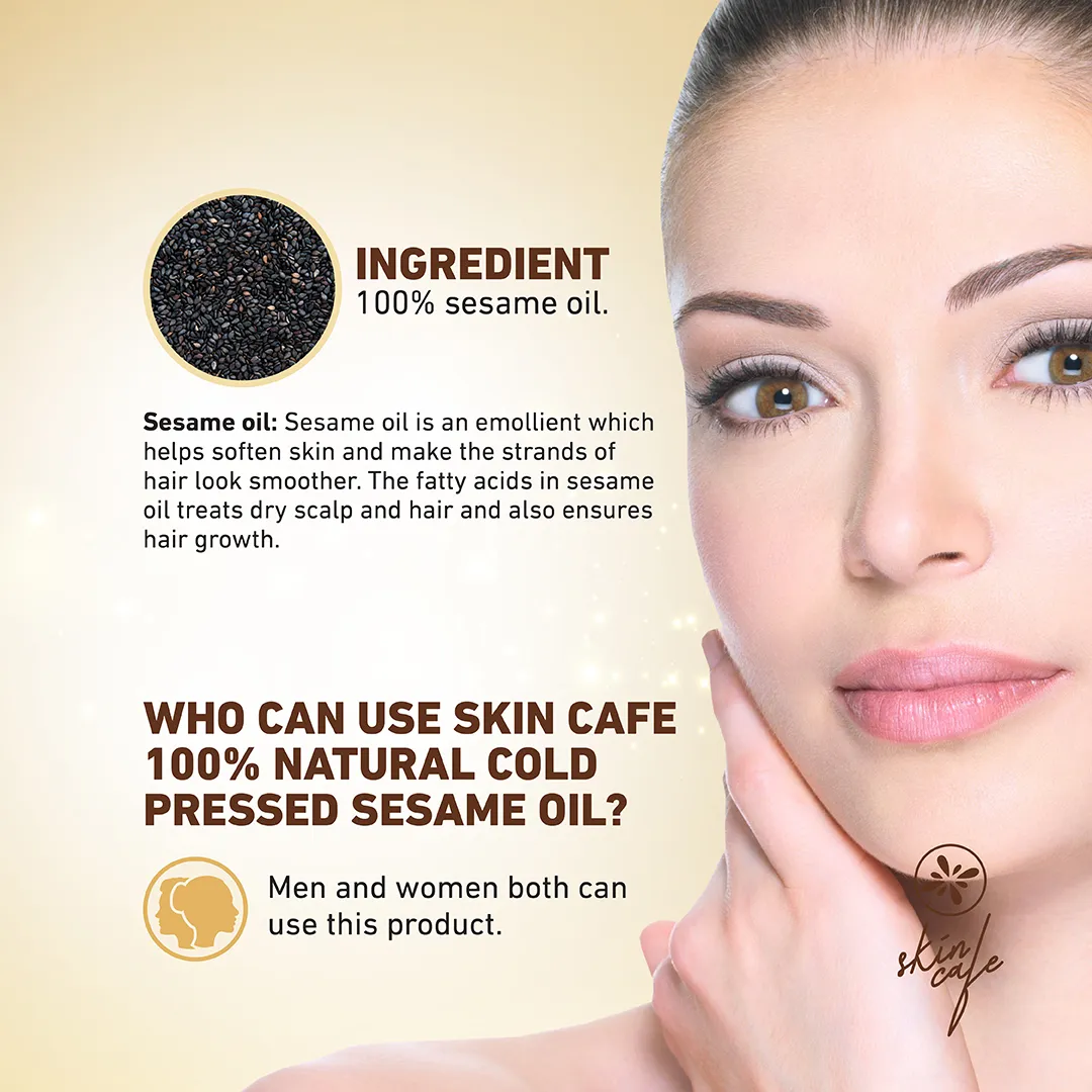 Skin Cafe 100% Natural Sesame Oil - 120ml 6