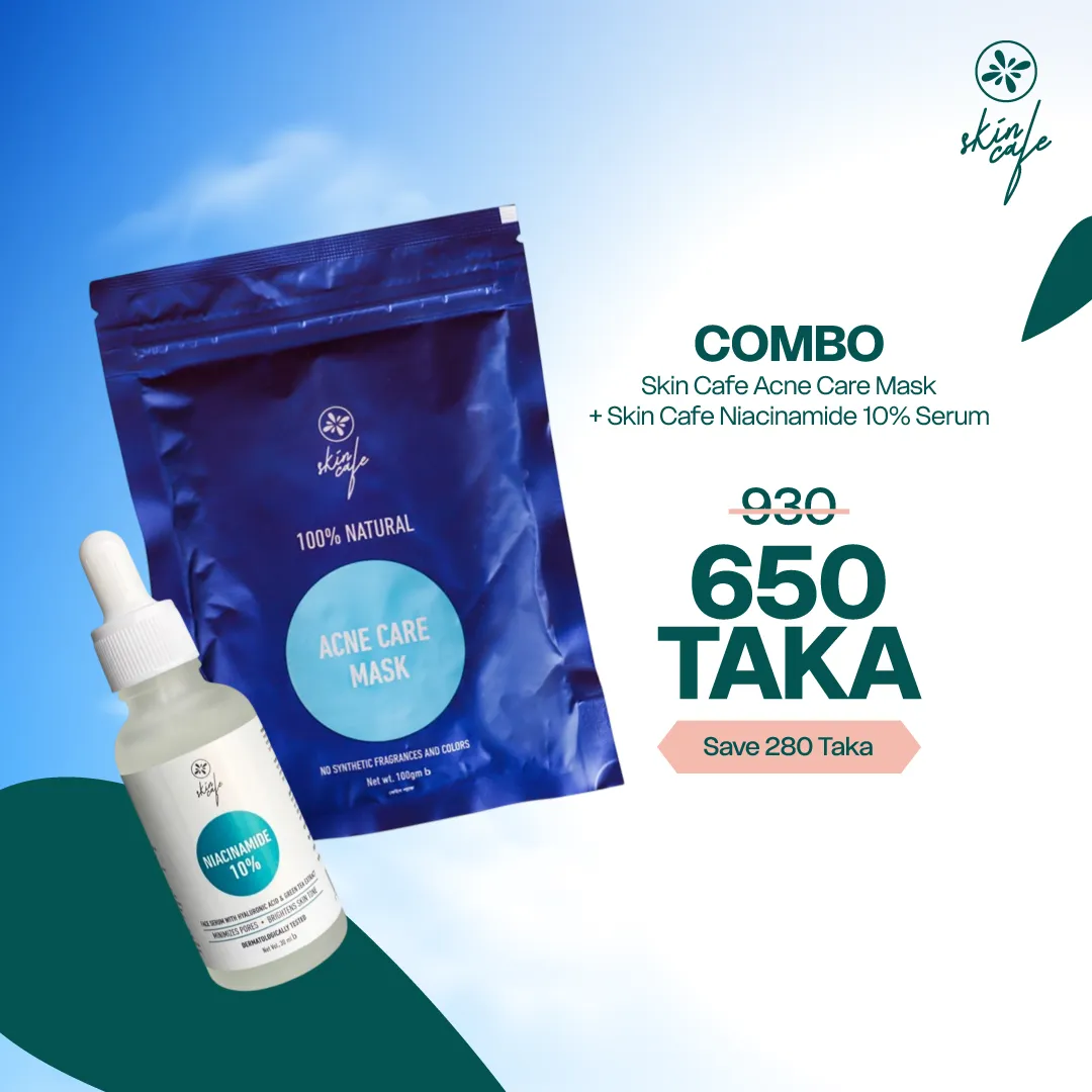 COMBO - Skin Cafe Acne Care Mask 100gm + Skin Cafe Niacinamide 10% Serum 30ml