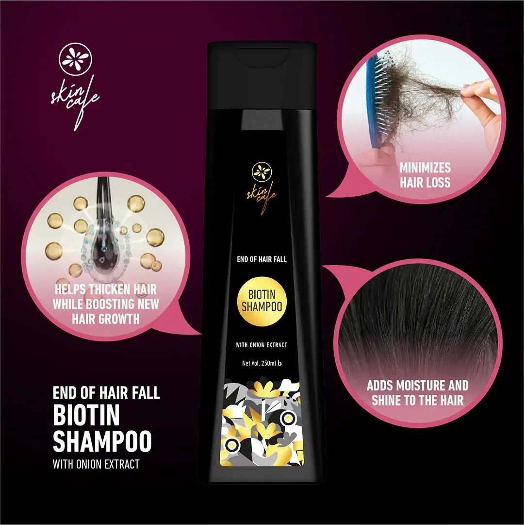 Skin Cafe End of Hair Fall Biotin Shampoo with Onion Extract - 250ml 4